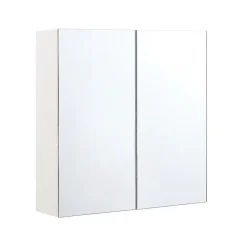 Beliani NAVARRA - Badkamermeubel - Wit/Zilver - Multiplex Sale