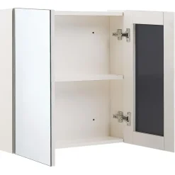 Beliani NAVARRA - Badkamermeubel - Wit/Zilver - Multiplex Sale