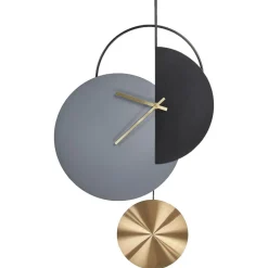 Beliani NENDAZ - Wandklok - Zwart/Grijs - Staal New