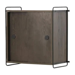 Leen Bakker Nest living Marcus Hangende Houten Wandkast Walnoot - 60 x 35 cm