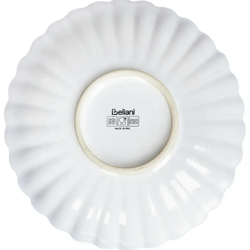 Leen Bakker NETTLE - Diepe borden set van 4 - Gebroken wit - Steengoed Discount