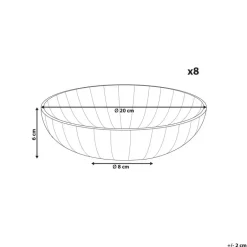 Leen Bakker NETTLE - Diepe borden set van 8 - Wit - Steengoed Hot