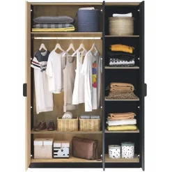 Leen Bakker New York 3-deurs kledingkast tienerkamer Hot