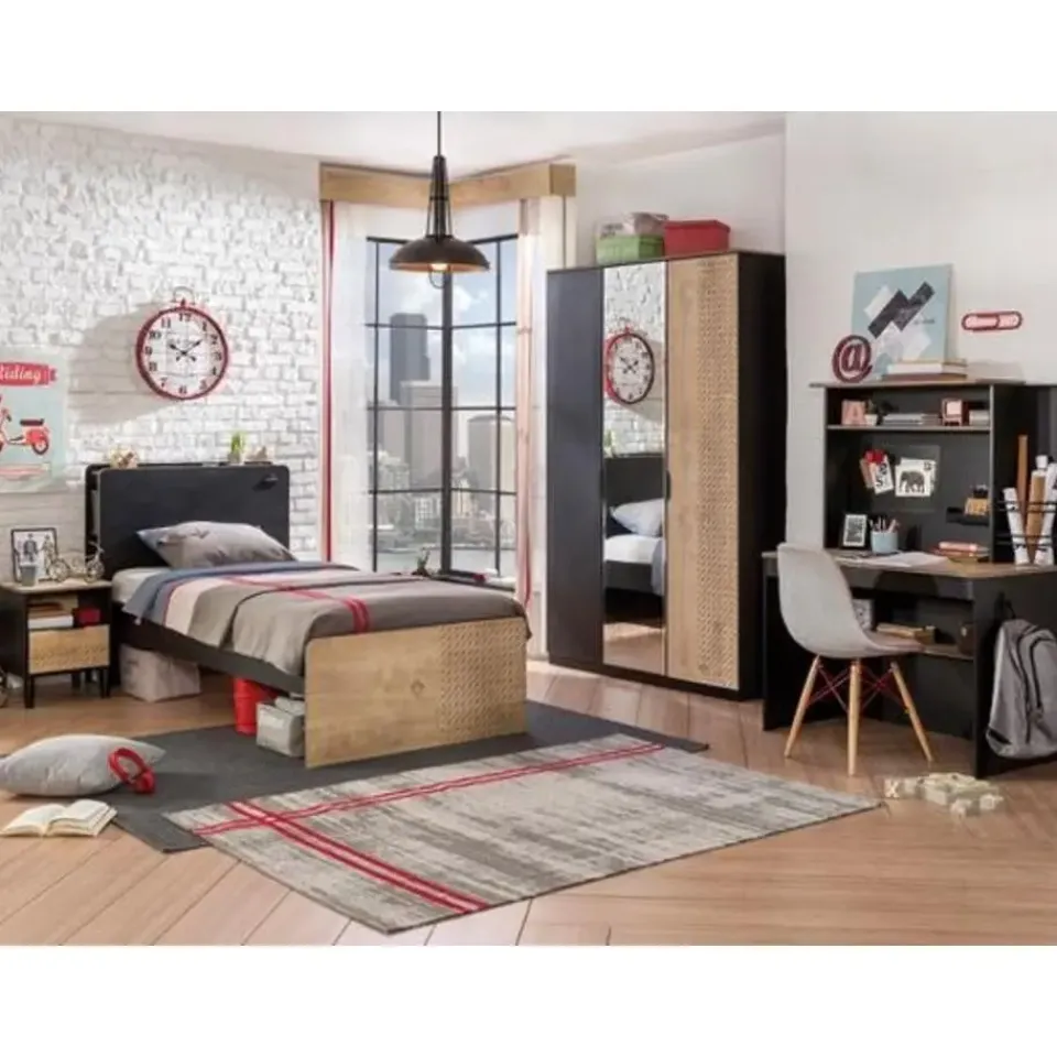 Leen Bakker New York tienerkamer 2-deurs kledingkast