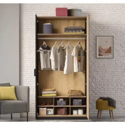 Leen Bakker New York tienerkamer 2-deurs kledingkast