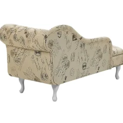 Beliani NIMES - Chaise longue - Beige - Rechterzijde - Polyester Outlet