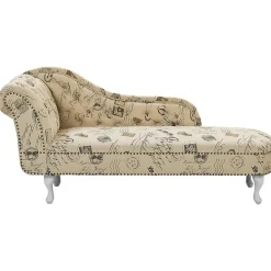 Beliani NIMES - Chaise longue - Beige - Linkerzijde - Polyester Outlet