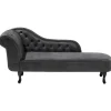 Beliani NIMES - Chaise longue - Grijs - Linkerzijde - Kunstleer Outlet