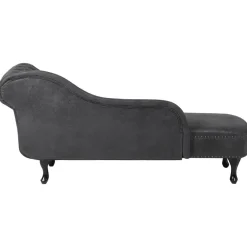 Beliani NIMES - Chaise longue - Grijs - Rechterzijde - Kunstsuède Best