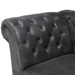 Beliani NIMES - Chaise longue - Grijs - Rechterzijde - Kunstsuède Best