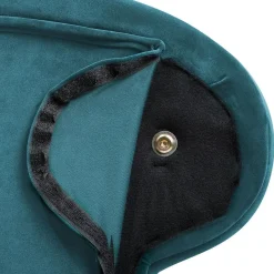 Beliani NIMES - Chaise longue - Groen Blauw - Linkerzijde - Fluweel