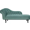 Beliani NIMES - Chaise longue - Mintgroen - Linkerzijde - Fluweel Clearance