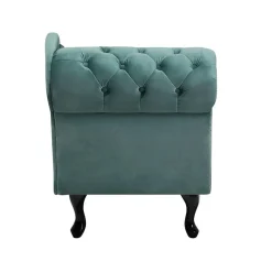 Beliani NIMES - Chaise longue - Mintgroen - Linkerzijde - Fluweel Clearance