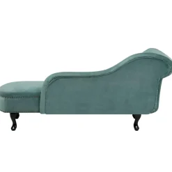 Beliani NIMES - Chaise longue - Mintgroen - Linkerzijde - Fluweel Clearance