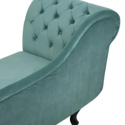 Beliani NIMES - Chaise longue - Mintgroen - Linkerzijde - Fluweel Clearance