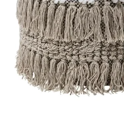 Beliani NOIDA - Poef - Beige - 44 cm - Katoen Clearance