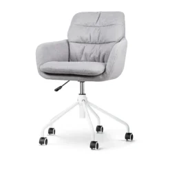 Leen Bakker Nolon Nout-Mia Bureaustoel Grijs - met Armleuning - Wit Discount