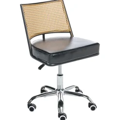 Leen Bakker NOME - Bureaustoel - Zwart - Kunstleer Clearance