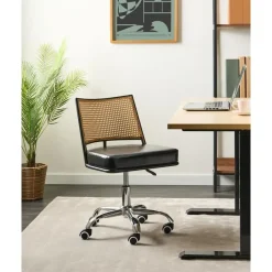 Leen Bakker NOME - Bureaustoel - Zwart - Kunstleer Clearance