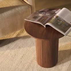 HomeMixx Nora Bijzettafel - Ø40cm Walnoot Best