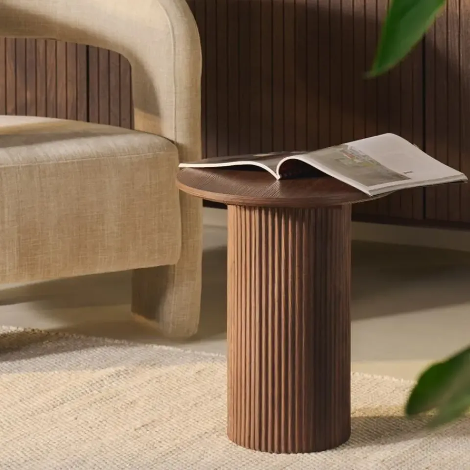 HomeMixx Nora Bijzettafel - Ø40cm Walnoot Best