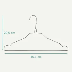 Nordix Kledinghangers set 100 stuks Metaal Zwart Draadhanger Kleerhangers Hot