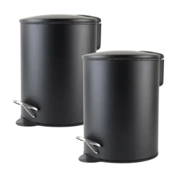 Nordix Pedaalemmer 3 Liter 2 Stuks Badkamer Toilet Zwart Metaal Online