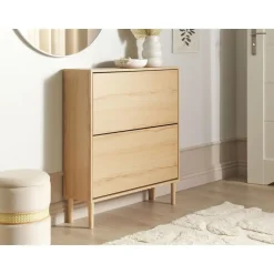 Beliani NORRIS - Schoenenkast - Lichthout - Spaanplaat Sale