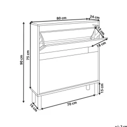 Beliani NORRIS - Schoenenkast - Lichthout - Spaanplaat Sale