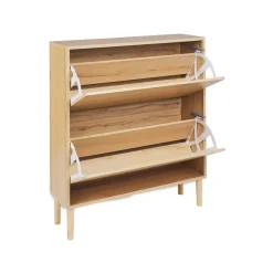 Beliani NORRIS - Schoenenkast - Lichthout - Spaanplaat Sale