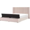 Beliani NOYERS - Bed met opbergruimte - Roze - 160 x 200 cm - Fluweel Discount