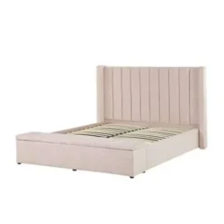 Beliani NOYERS - Bed met opbergruimte - Roze - 160 x 200 cm - Fluweel Discount