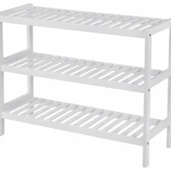 O'DADDY Bamboe Schoenenrek - 3 Laags - Voor 12 Paar - Wit - 70x26x55 cm Hot