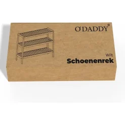 O'DADDY Bamboe Schoenenrek - 3 Laags - Voor 12 Paar - Wit - 70x26x55 cm Hot