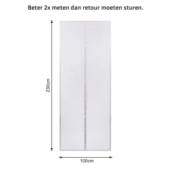 O'DADDY O’DADDY Deurgordijn – Magnetisch Vliegengordijn - 100x230cm – hor Wit New