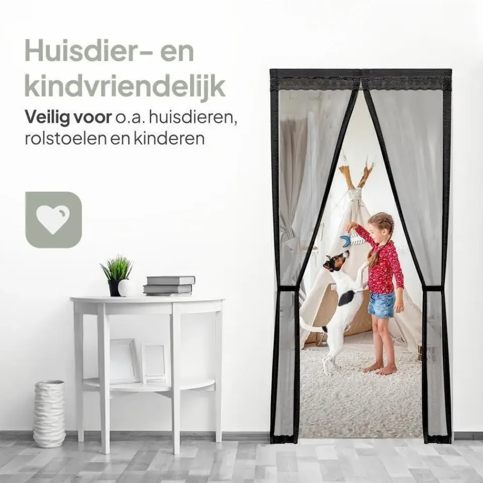 O'DADDY Deurgordijn Deluxe FIBER - Magnetisch Vliegengordijn 92x230 Zwart Discount