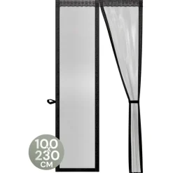 O'DADDY Deurgordijn Deluxe FIBER - Magnetisch Vliegengordijn 100x230 Zwart Best