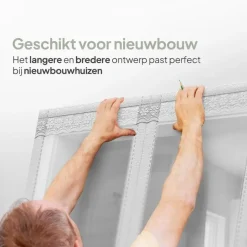 O'DADDY Deurgordijn Deluxe FIBER 92x220 - Magnetisch Vliegengordijn Wit Clearance