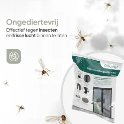 O'DADDY Deurgordijn Deluxe FIBER - Magnetisch Vliegengordijn 92x210 Zwart Hot