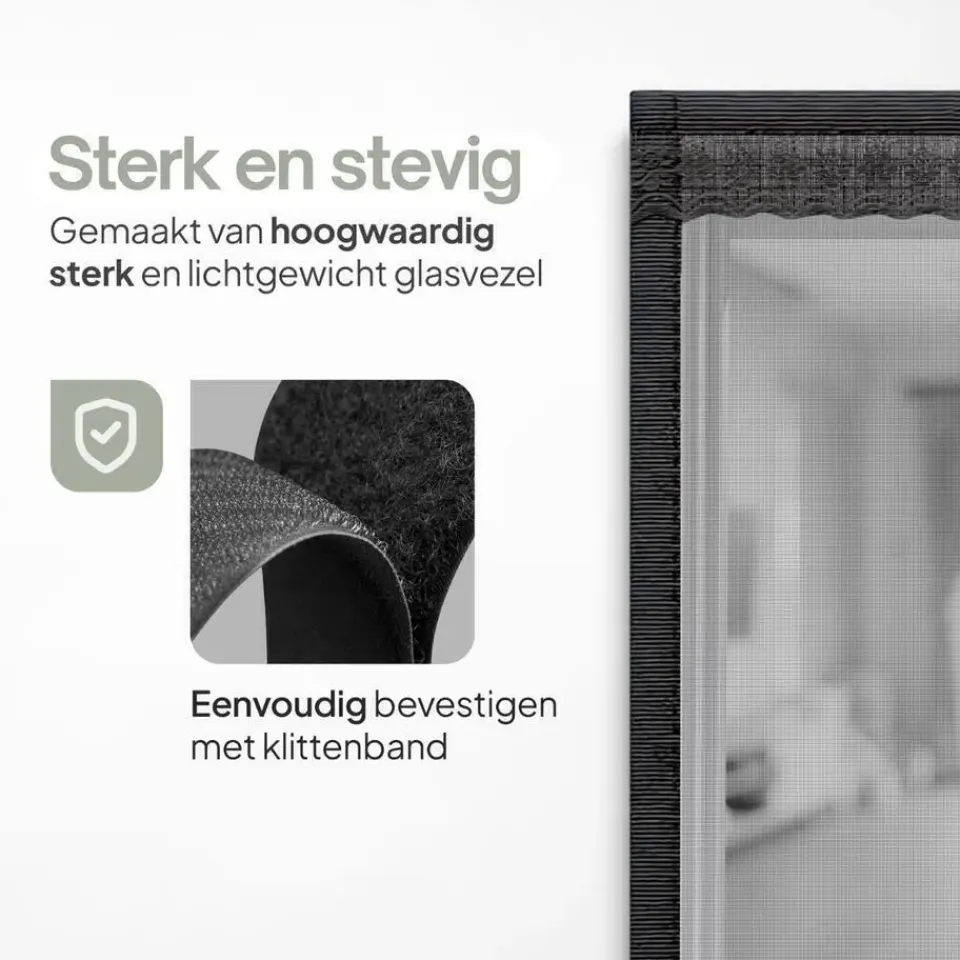 O'DADDY Deurgordijn Deluxe FIBER - Magnetisch Vliegengordijn 140x260 Zwart Hot