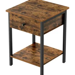 O'DADDY Industrieel Nachtkastje met Lade - 40x40x55 cm - Modern Bruin Clearance