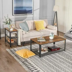 O'DADDY Industriële Wandtafel - Rustiek Bruin - 60x30x60 cm