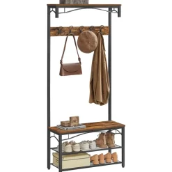 O'DADDY O’DADDY Kapstok met Schoenenrek – 15 Haken – 2-Laags – 80x32x178,5 cm