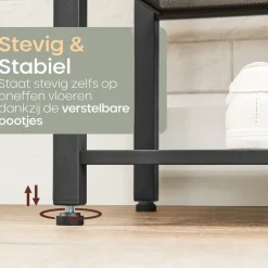 O'DADDY O’DADDY Kapstok met Schoenenrek – 15 Haken – 2-Laags – 80x32x178,5 cm