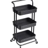 O'DADDY Keukentrolley - Zwart - 3 Lagen - 3 Manden - Verrijdbaar Best