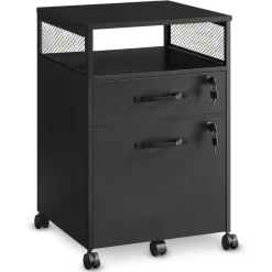 O'DADDY Ladekast - Nachtkastje - 44x42x69 cm - Zwart - Mobiel en Duurzaam Sale