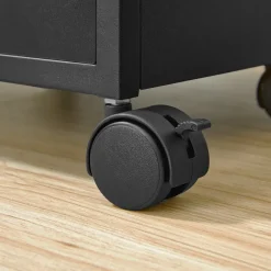 O'DADDY Ladekast - Nachtkastje - 44x42x69 cm - Zwart - Mobiel en Duurzaam Sale