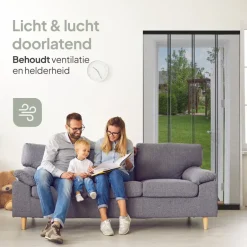 O'DADDY Lamellenhor - 100x260 cm - Deurgordijn zwart Hot