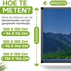 O'DADDY Raamhor - 130x150 cm - Aanpasbaar Vliegengaas