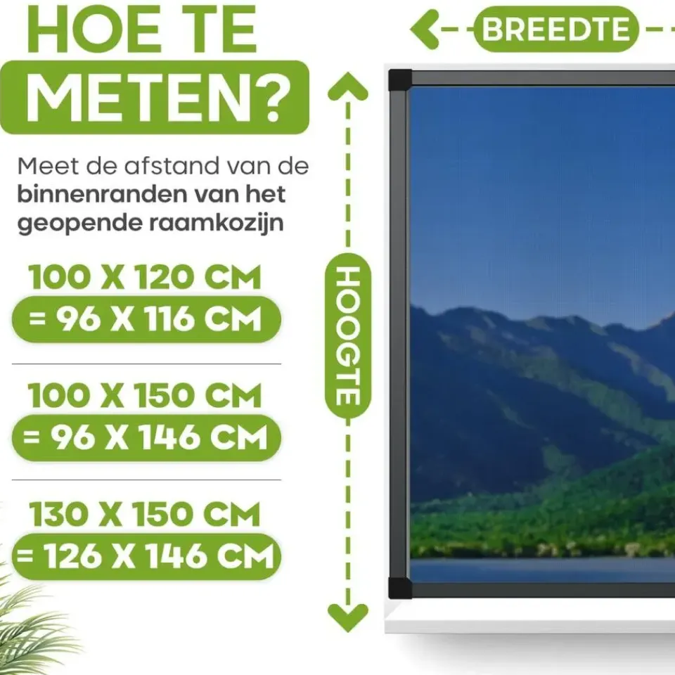 O'DADDY Raamhor - 130x150 cm - Aanpasbaar Vliegengaas